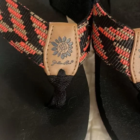 Yellow Box Black and orange Sandals - Picture 3 of 4